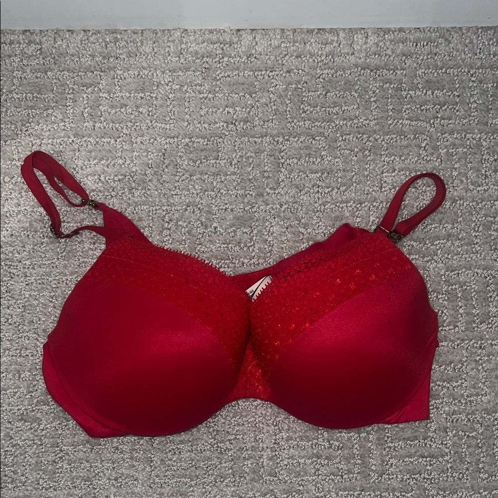 Victoria secret red lace bra